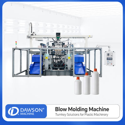 comprare Macchina per soffiaggio a estrusione a doppia stazione automatica a 4 teste con produzione di 120 kg/h per la produzione di bottiglie in plastica online manufacture