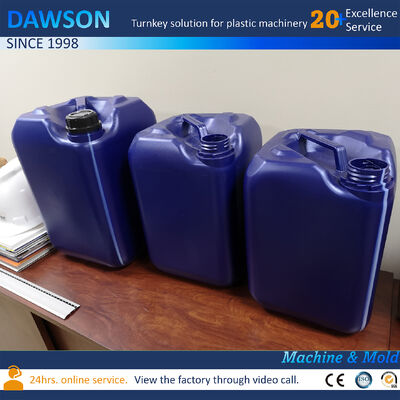 Produzione 130 Kg all'ora, estrusione per tanica da 20 litri, stampaggio per soffiaggio di fusti in HDPE, macchina per lo stampaggio per soffiaggio di plastica, 4,4 per 3,4 per 3,6 metri