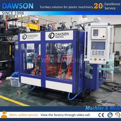 Macchina di soffiaggio per stampaggio a estrusione di bottiglie, taniche, fusti e bidoni in HDPE PP per detergenti, olio e latte, con tensione specificata dal cliente (4L 5L)