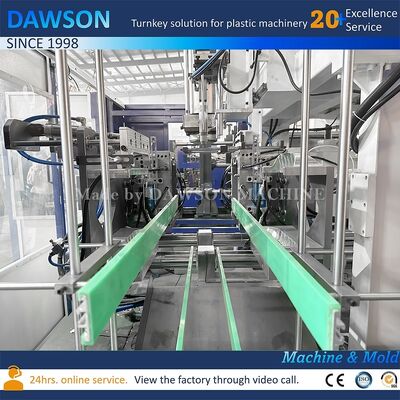 Dimensioni piastra stampo 660 millimetri Forza di chiusura 270 Kilonewton Macchina automatica per soffiaggio ed estrusione di taniche in plastica da 20 litri