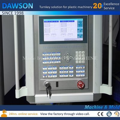 Macchina automatica per soffiaggio con potenza di riscaldamento testa di estrusione da 8kw per vasetti a bocca larga in HDPE resistenti agli agenti chimici da 1L-5L