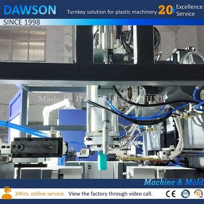 Macchina automatica per soffiaggio con potenza di riscaldamento testa di estrusione da 8kw per vasetti a bocca larga in HDPE resistenti agli agenti chimici da 1L-5L