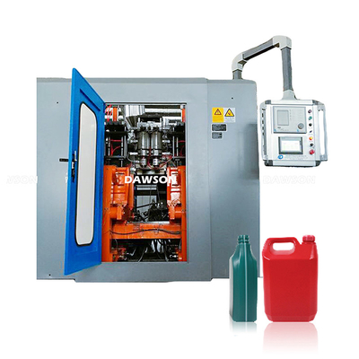 linea di produzione di plastica della bottiglia di olio del lubrificante dell'HDPE di 2L 4L doppia macchina dello stampaggio mediante soffiatura dell'estrusione della vite della stazione 75mm